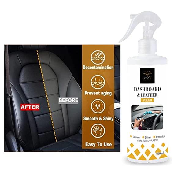 SAPI'S Dashboard & Leather Polish to Shine Black Look, Zero dust Attraction & Spotless Car Care/Car Accessories